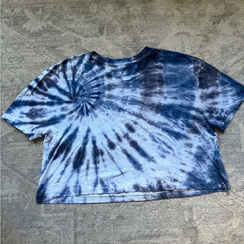 Custom Tie-Dyed Boxy Crop Top T-Shirt